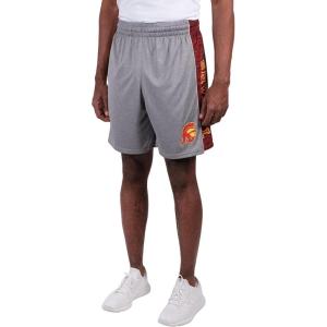 Ultra Game NCAA Mens NCAA Official Poly Interlock Shorts(Heather Gray)