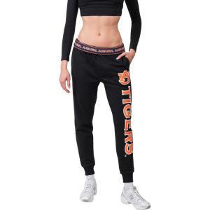Ultra Game NCAA Womens NCAA Official Worelaxed Fit Fleece Jogger Pants(Black)