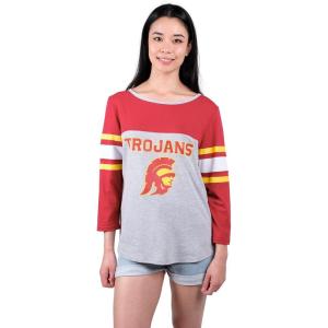 Ultra Game NCAA Womens NCAA Official Wot Raglan Baseball 3/4 Long Sleeve Tee Shirt(Team Color)