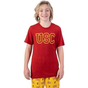 Ultra Game NCAA boys Ncaa Official Sleepwear Lounge Pants and Tee Set(Team Color)