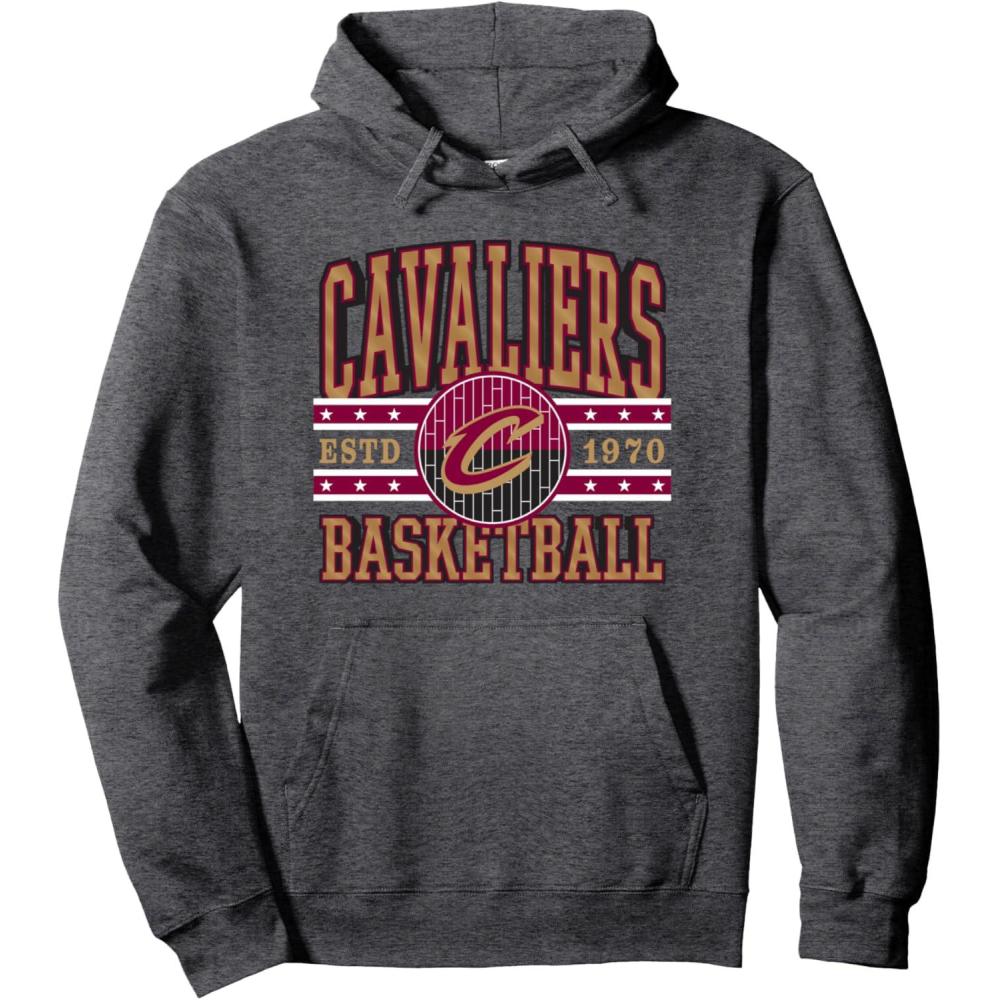 imageNBA Cleveland Cavaliers Courtside Pullover HoodieDark Heather Grey