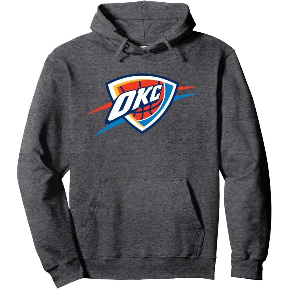 imageNBA Oklahoma City Thunder Officially Licensed Pullover HoodieDark Heather Grey