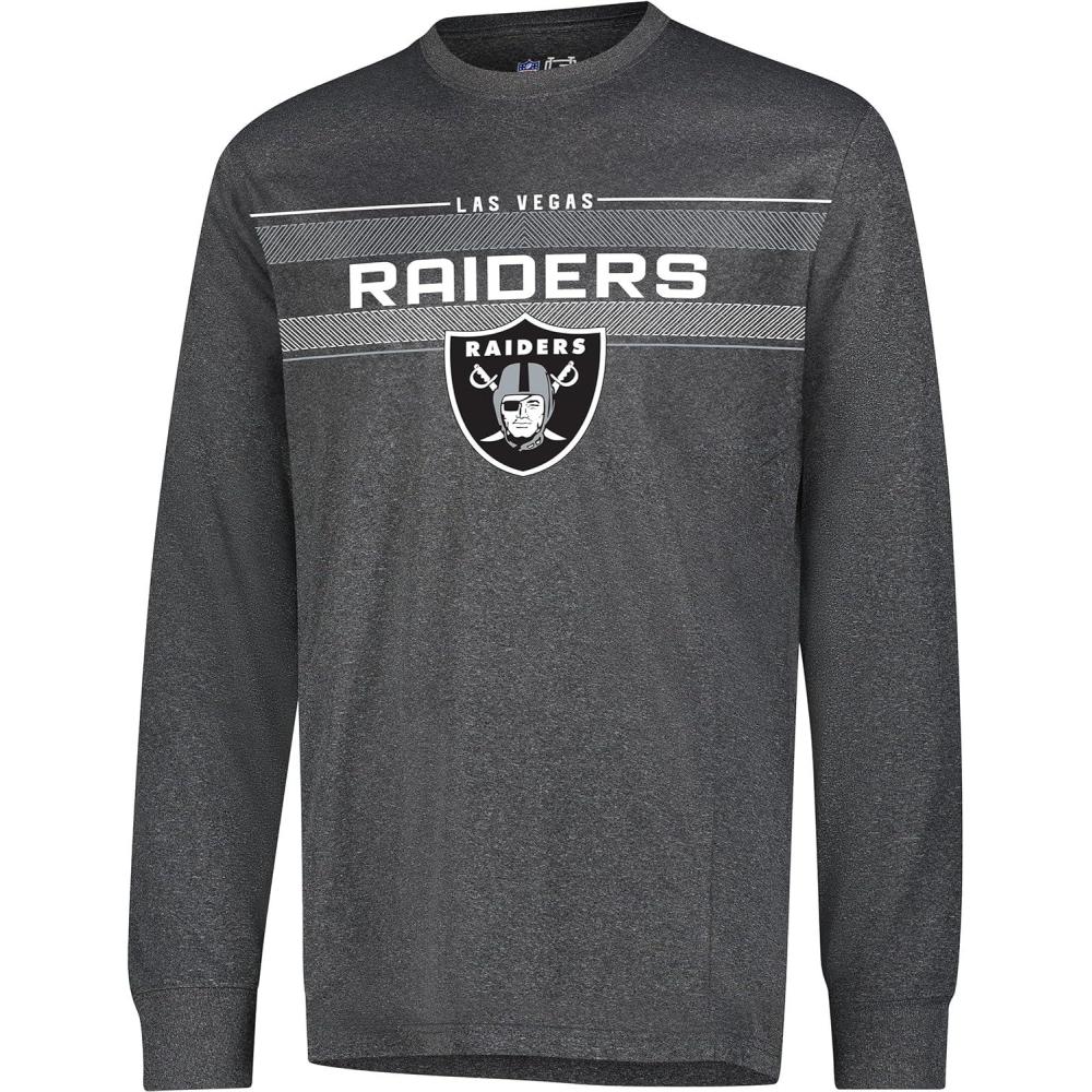 imageUltra Game Mens NFL Official Game Day Long Sleeve TShirtHeather Charcoal 24