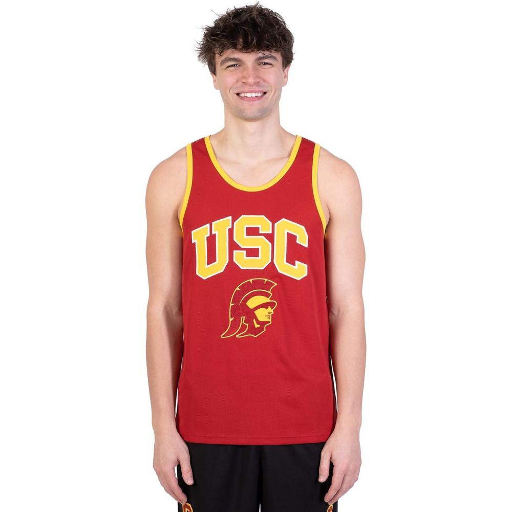 imageUltra Game NCAA Mens NCAA Official Poly Air Mesh Sleeveless Jersey Tank TopTeam Color