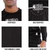 Ultra Game Men’s NBA Official Super-Soft Active Long Sleeve T-Shirt(Black)