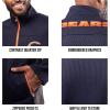 Ultra Game Men’s NFL Official Super Soft Quarter-Zip Sweatshirt with Zipper Pockets(Team Color)