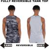 Ultra Game NBA Men’s Super-Soft Reversible Tank Top Muscle Tee(Gray / Camo Combo)