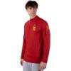Ultra Game NCAA mens Ncaa Official Quarter Zip Pullover Sweatshirt(Cardinal Red)