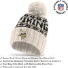 Ultra Game NFL Official Adults Unisex Super Soft Cable Knit Winter Beanie Knit Hat with Extra Warm Touch Screen Gloves, Minnesota Vikings, Natural, 1SIZE