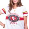 Ultra Game NFL Official Women’s Super Soft Mesh Jersey T-Shirt(White)