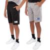 NBA Men’s Super-Soft 2 Pack Active Training Shorts(Black / Heather Gray)