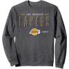 NBA Official Los Angeles Lakers Negative Space Sweatshirt(Dark Heather Grey)