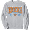 NBA Official New York Knicks Battle Tested Sweatshirt(Heather Grey)