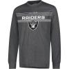 Ultra Game Men’s NFL Official Game Day Long Sleeve T-Shirt(Heather Charcoal 24)