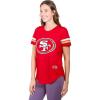 Ultra Game NFL Official Women’s Super Soft Mesh Jersey T-Shirt(Team Color)
