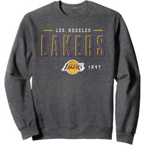 NBA Official Los Angeles Lakers Negative Space Sweatshirt(Dark Heather Grey)
