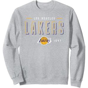 NBA Official Los Angeles Lakers Negative Space Sweatshirt(Heather Grey)