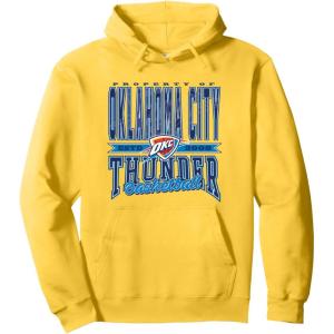 NBA Oklahoma City Thunder Nonstop Action Pullover Hoodie(Lemon Yellow)