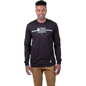 Ultra Game Men’s NBA Official Super-Soft Active Long Sleeve T-Shirt(Black)