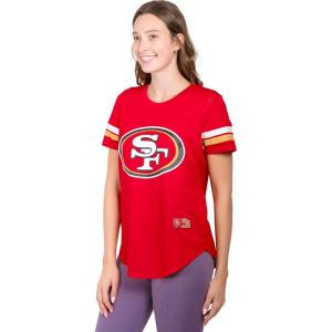 Ultra Game NFL Official Women’s Super Soft Mesh Jersey T-Shirt(Team Color)