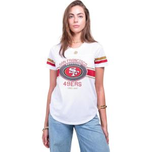 Ultra Game NFL Official Women’s Super Soft Mesh Jersey T-Shirt(White)