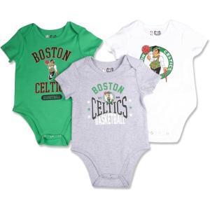 Ultra Game Youth NBA Official Baby Super Soft Cotton 3 Pack Creeper Bodysuit(Assorted)