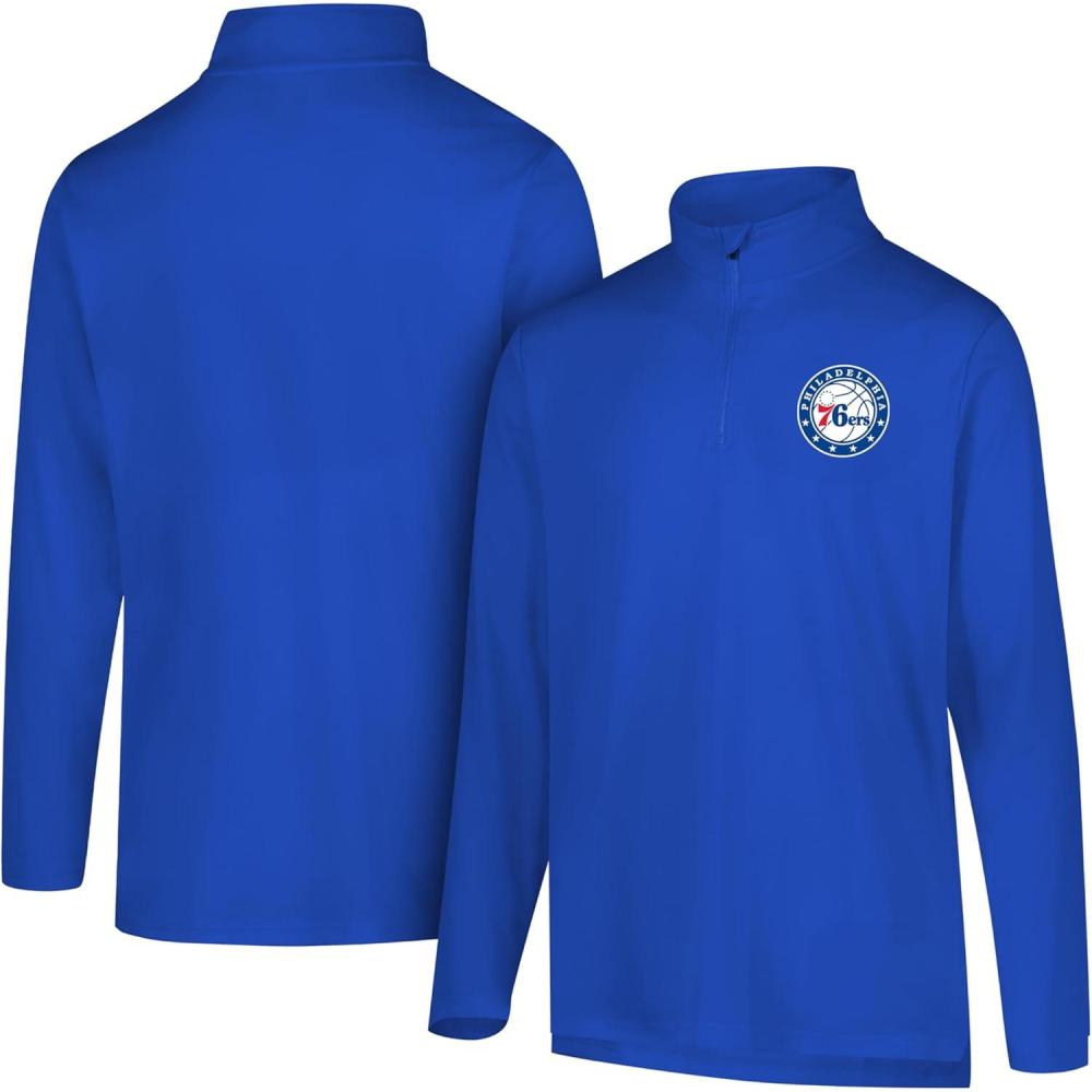 imageUltra Game Mens NBA Official Super Soft Quarter Zip Long Sleeve TShirtTeam Color