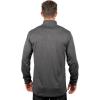 Ultra Game Men’s NBA Official Super Soft Quarter Zip Long Sleeve T-Shirt(Heather Charcoal)