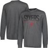 Ultra Game Men’s NBA Official Super Soft Game Day Long Sleeve T-Shirt(Heather Charcoal)