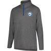 Ultra Game Men’s NBA Official Super Soft Quarter Zip Long Sleeve T-Shirt(Heather Charcoal)