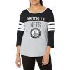 Ultra Game Women’s NBA Official Standard T Raglan Baseball 3/4 Long Sleeve Tee Shirt(Heather Gray)