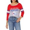 Ultra Game Women’s NBA Official Standard T Raglan Baseball 3/4 Long Sleeve Tee Shirt(Team Color)