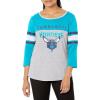 Ultra Game Women’s NBA Official Standard T Raglan Baseball 3/4 Long Sleeve Tee Shirt(Team Color)