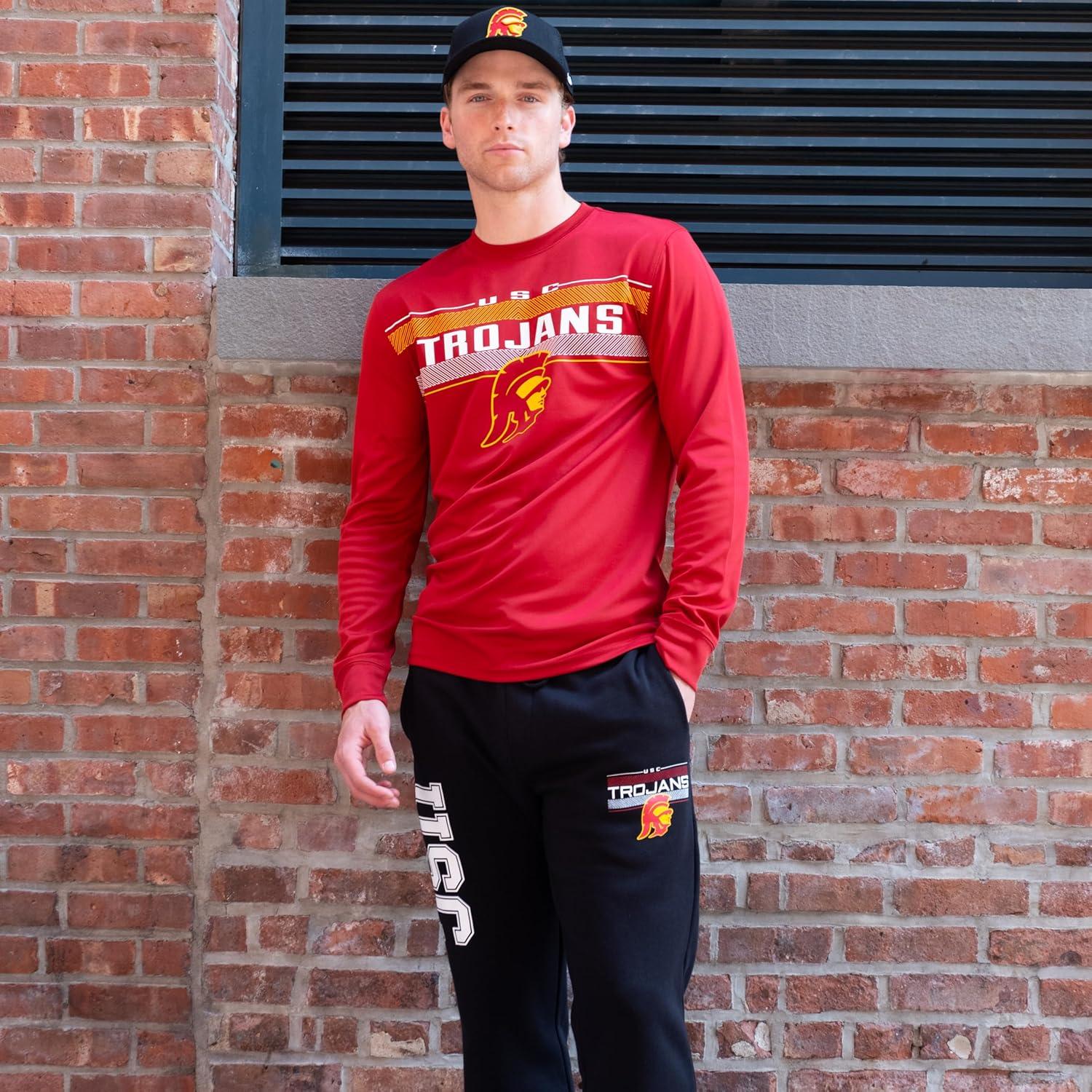 imageUltra Game Mens NCAA Official Super Soft Game Day Jogger SweatpantsBlack
