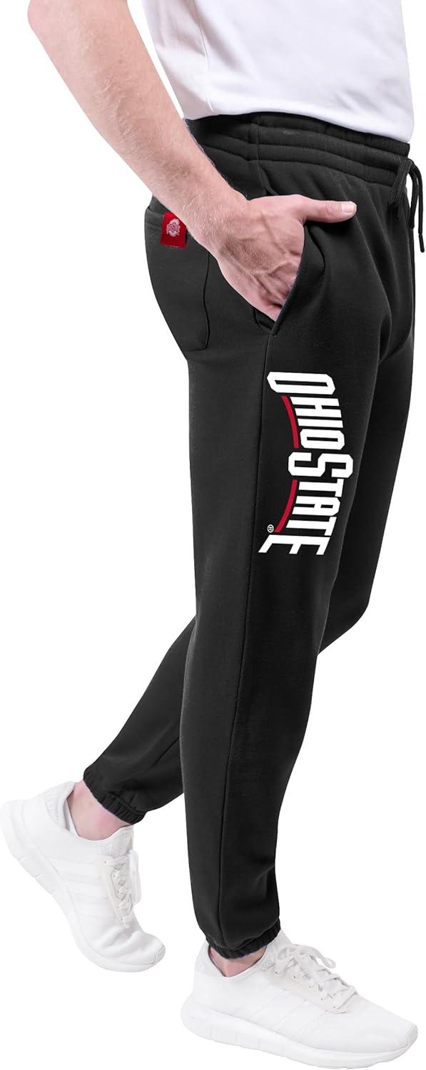 imageUltra Game Mens NCAA Official Super Soft Game Day Jogger SweatpantsBlack