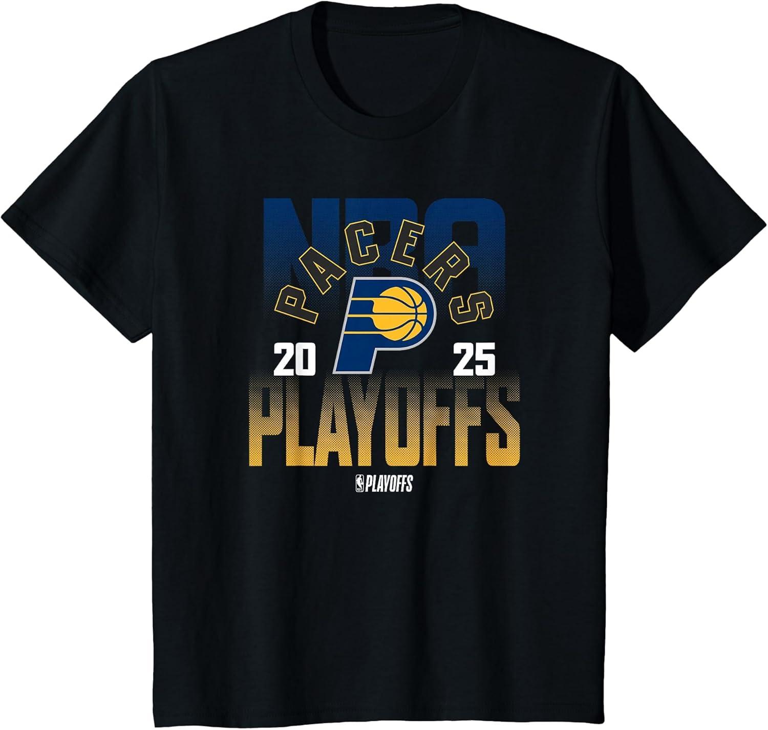 imageNBA Official Indiana Pacers 2025 Playoffs TShirtBlack