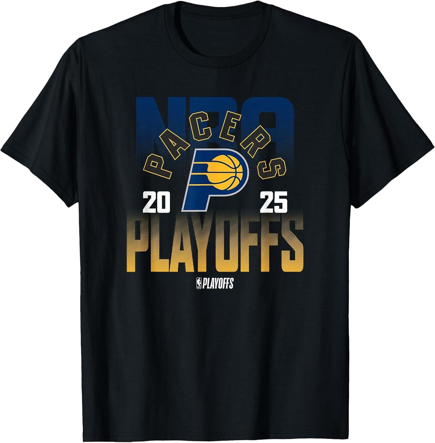 imageNBA Official Indiana Pacers 2025 Playoffs TShirtBlack