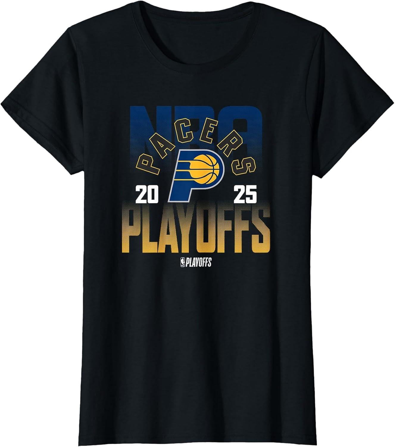 imageNBA Official Indiana Pacers 2025 Playoffs TShirtBlack