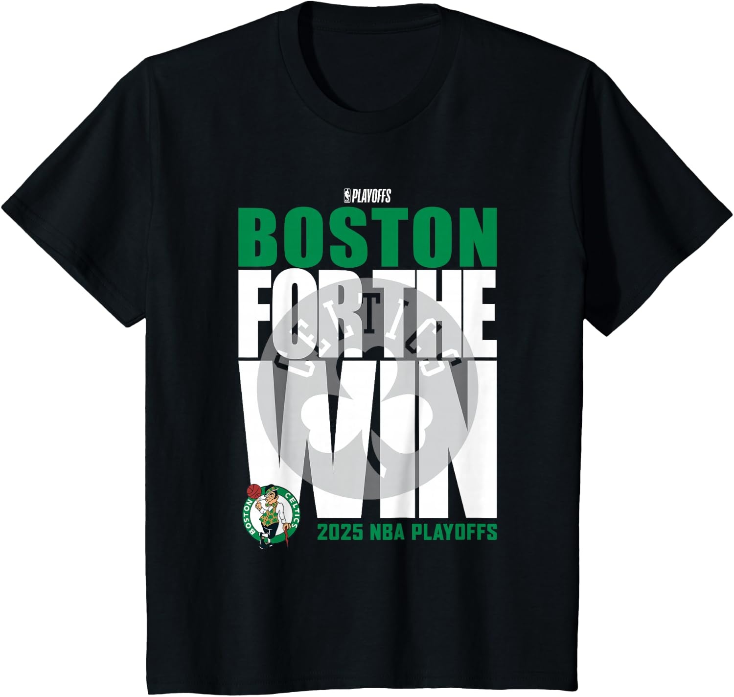 image:imageNBA Official Boston Celtics for The Win 2025 Playoffs TShirtBlack