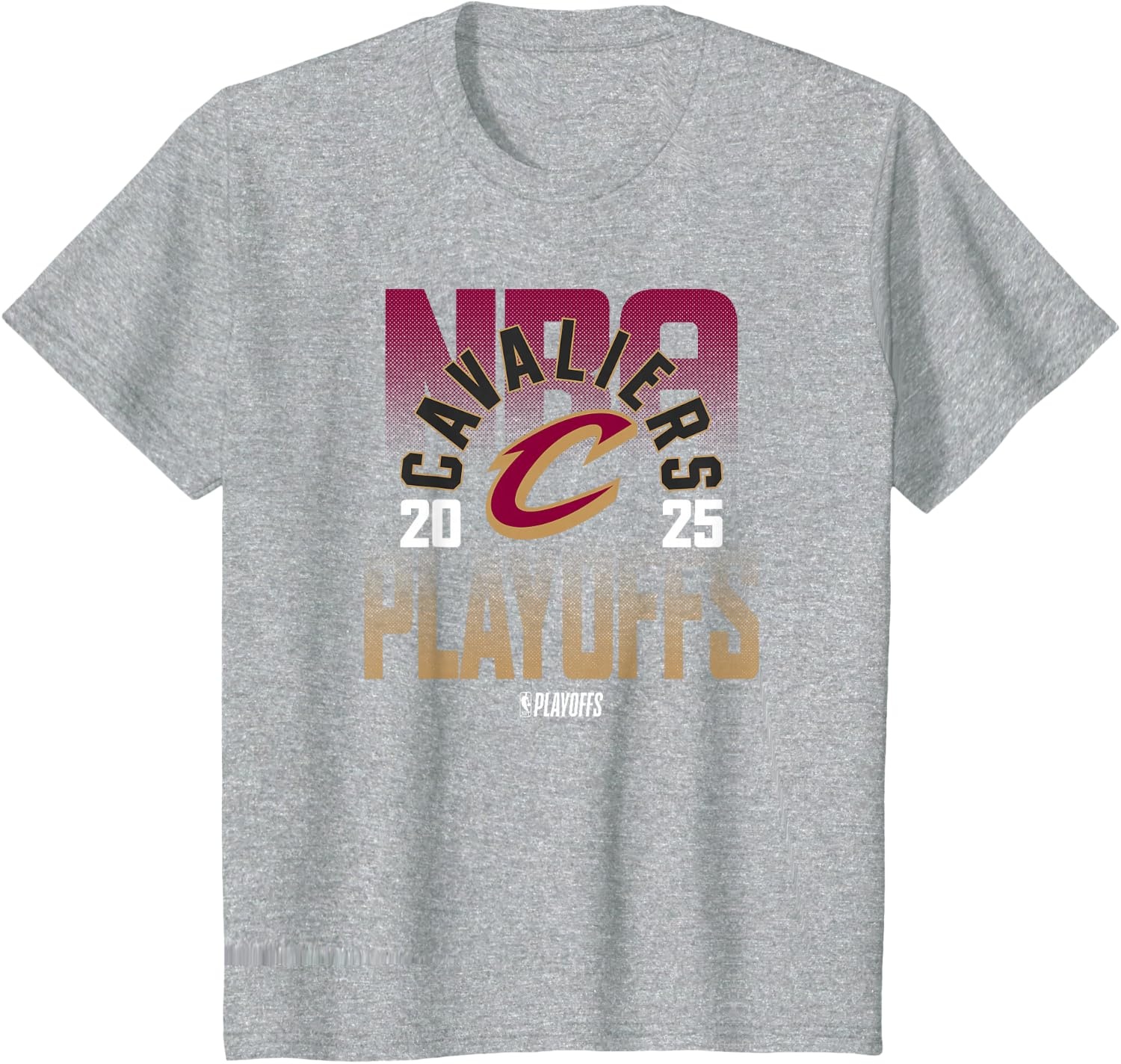 image:imageNBA Official Cleveland Cavaliers 2025 Playoffs TShirtHeather Grey