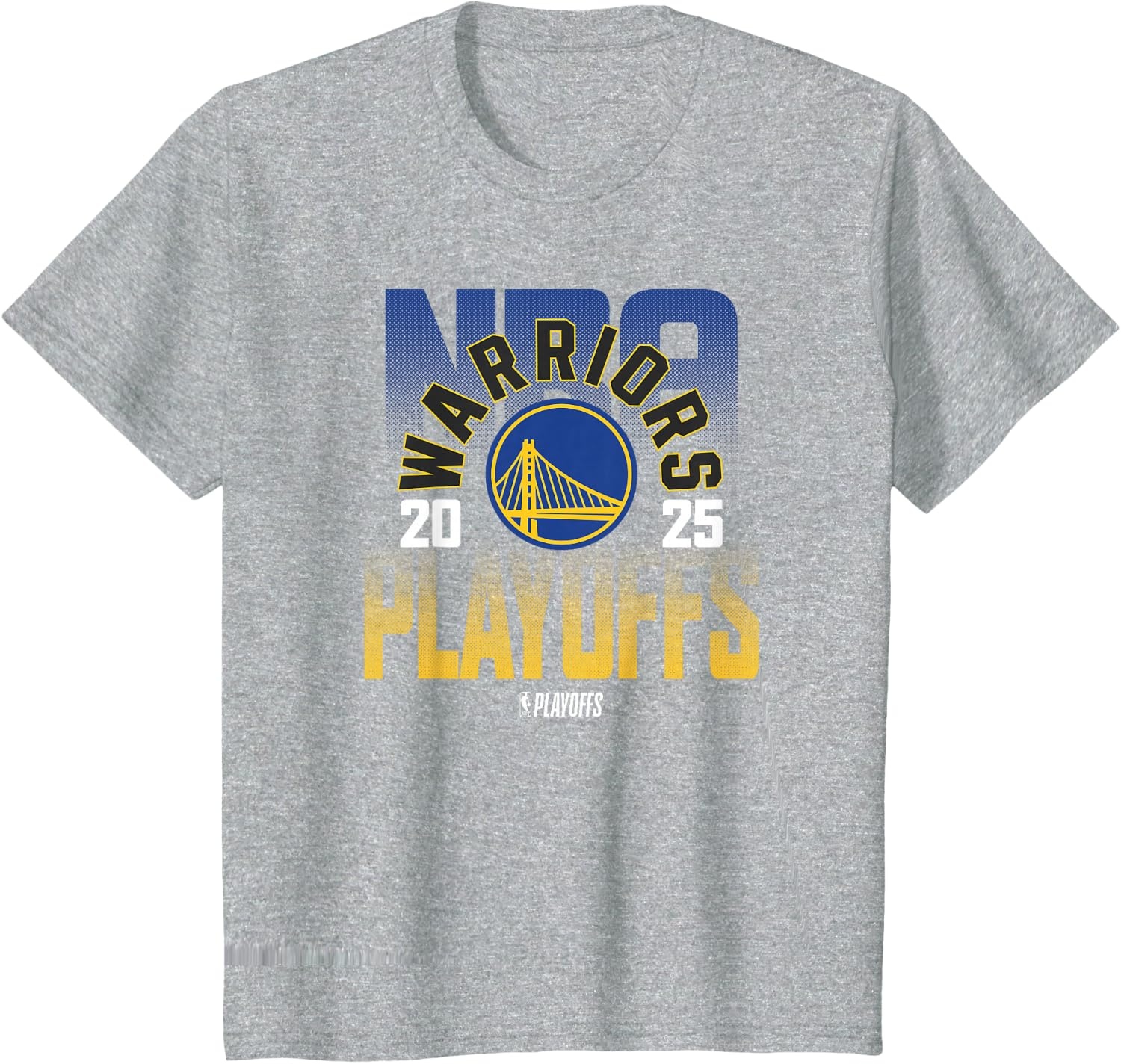 image:imageNBA Official Golden State Warriors 2025 Playoffs TShirtHeather Grey