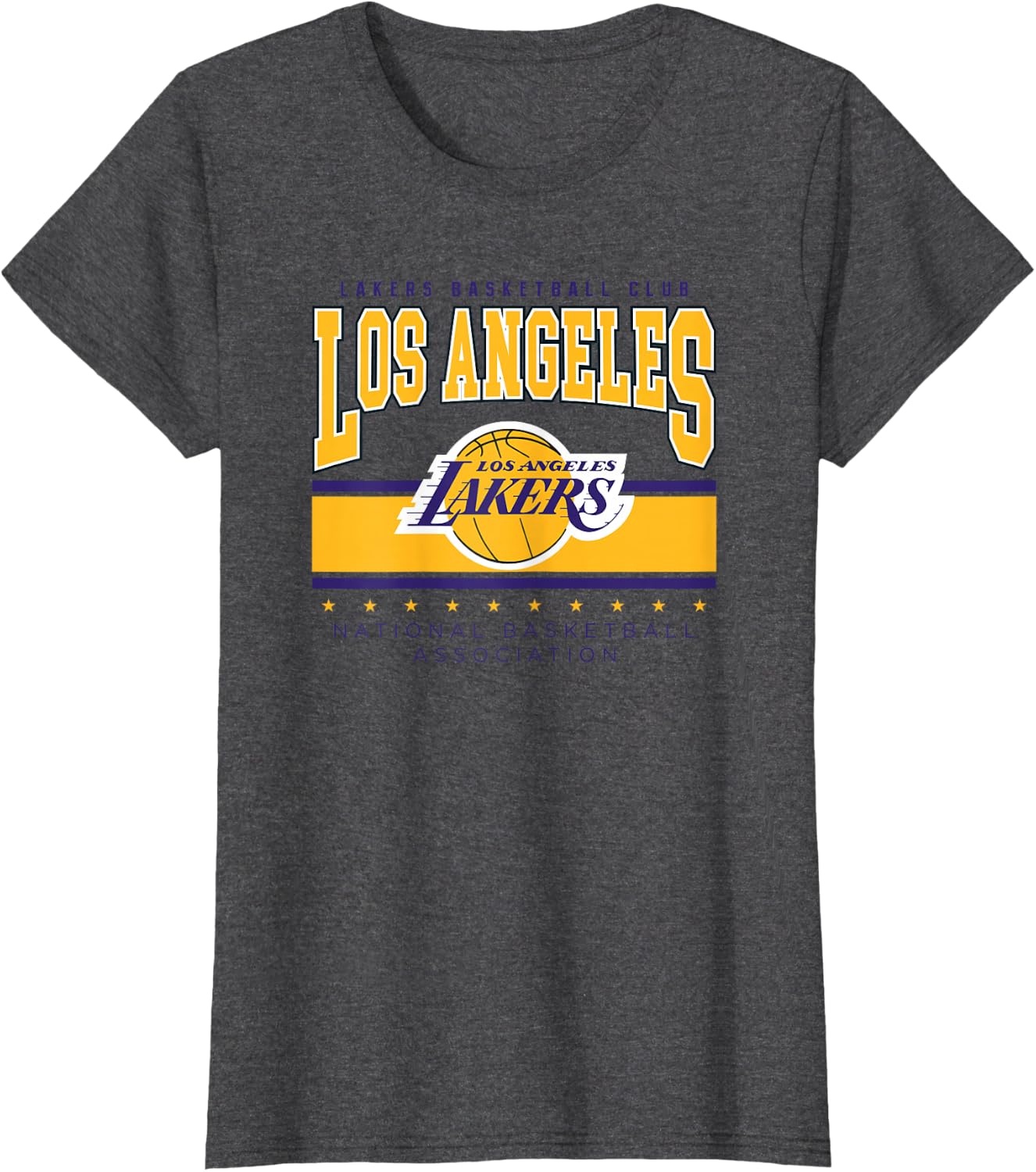 image:imageNBA Official Los Angeles Lakers Up Top TShirtDark Heather Grey