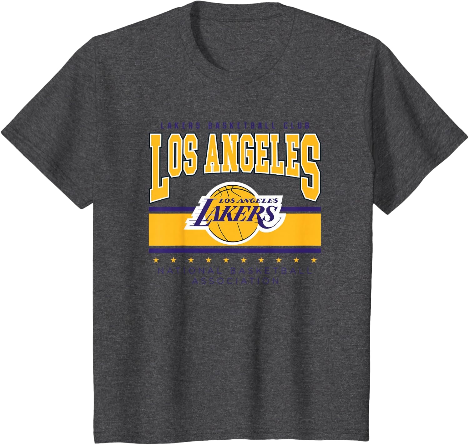 image:imageNBA Official Los Angeles Lakers Up Top TShirtDark Heather Grey