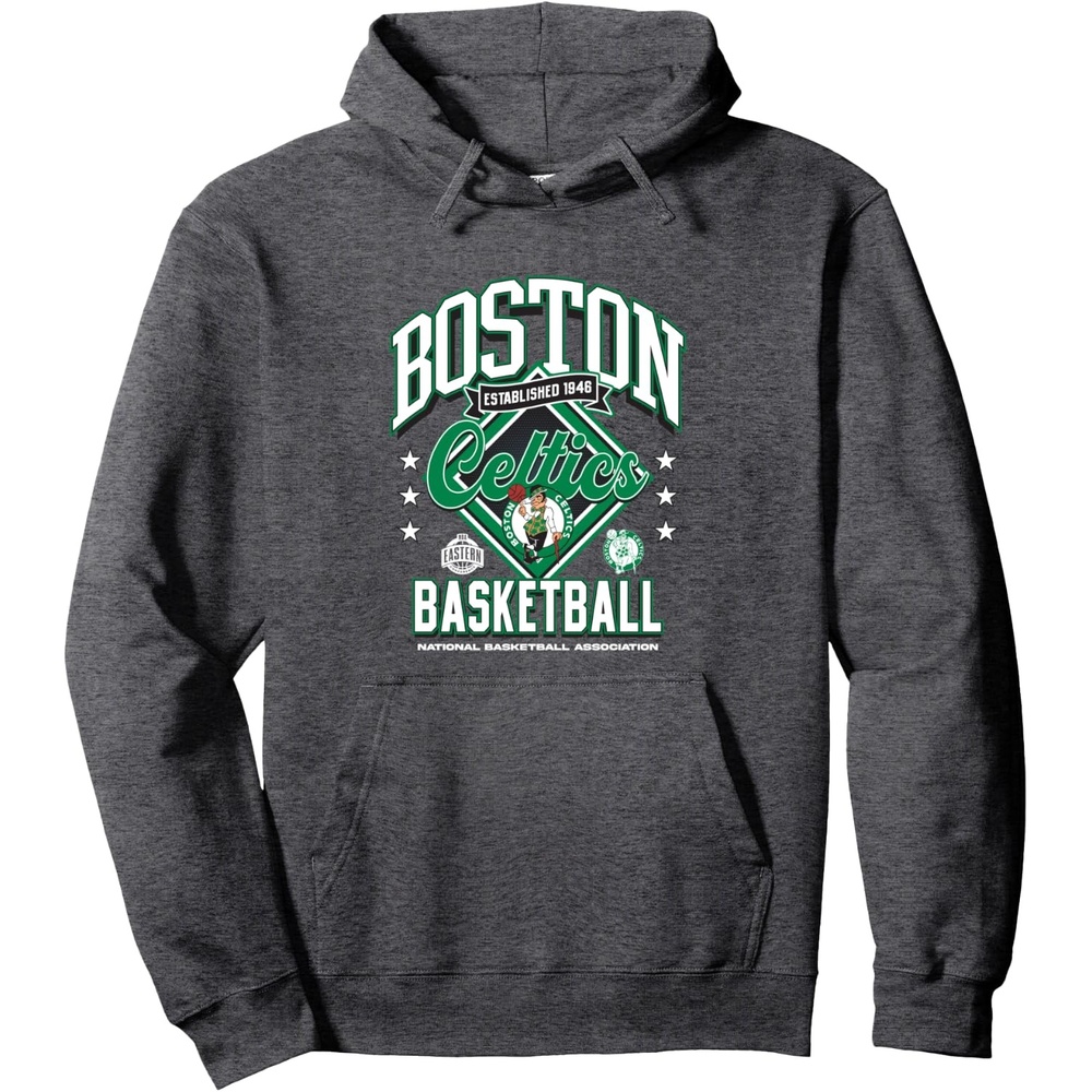 image:imageNBA Official Boston Celtics Hardcover Pullover HoodieDark Heather Grey