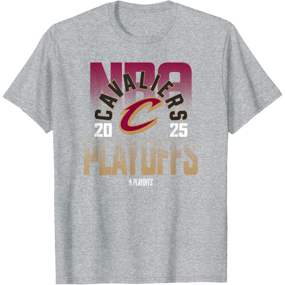 image:imageNBA Official Cleveland Cavaliers 2025 Playoffs TShirtHeather Grey