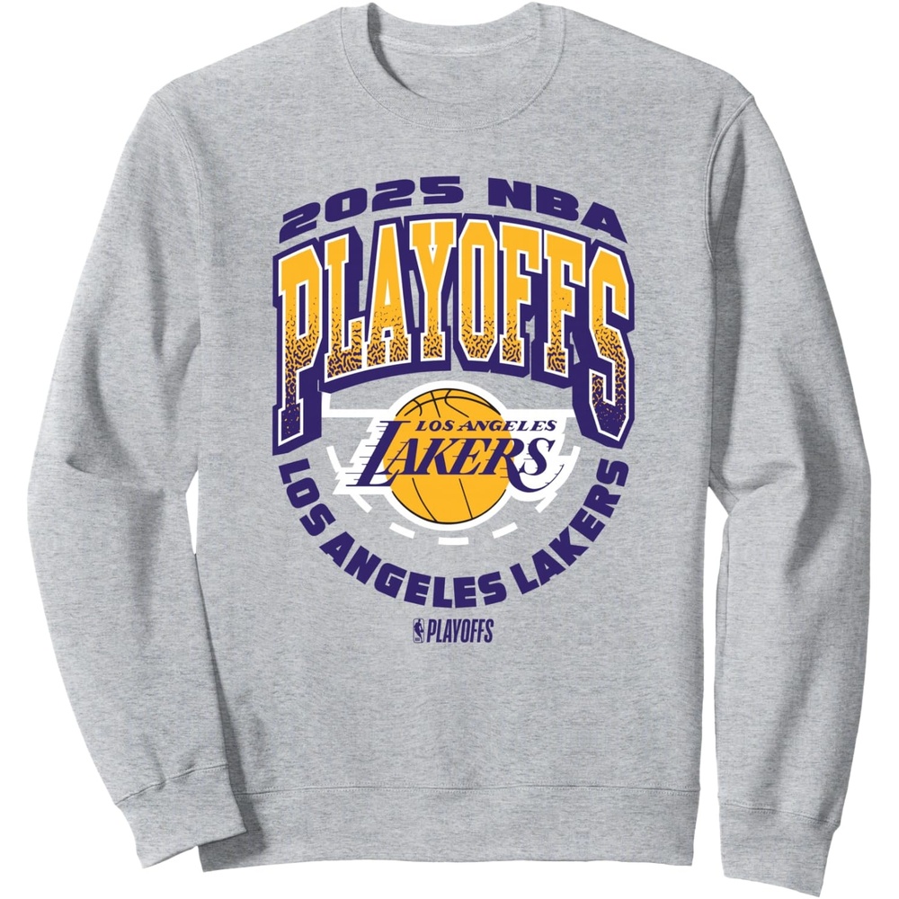 image:imageNBA Official Los Angeles Lakers Exclusive 2025 Playoffs SweatshirtHeather Grey