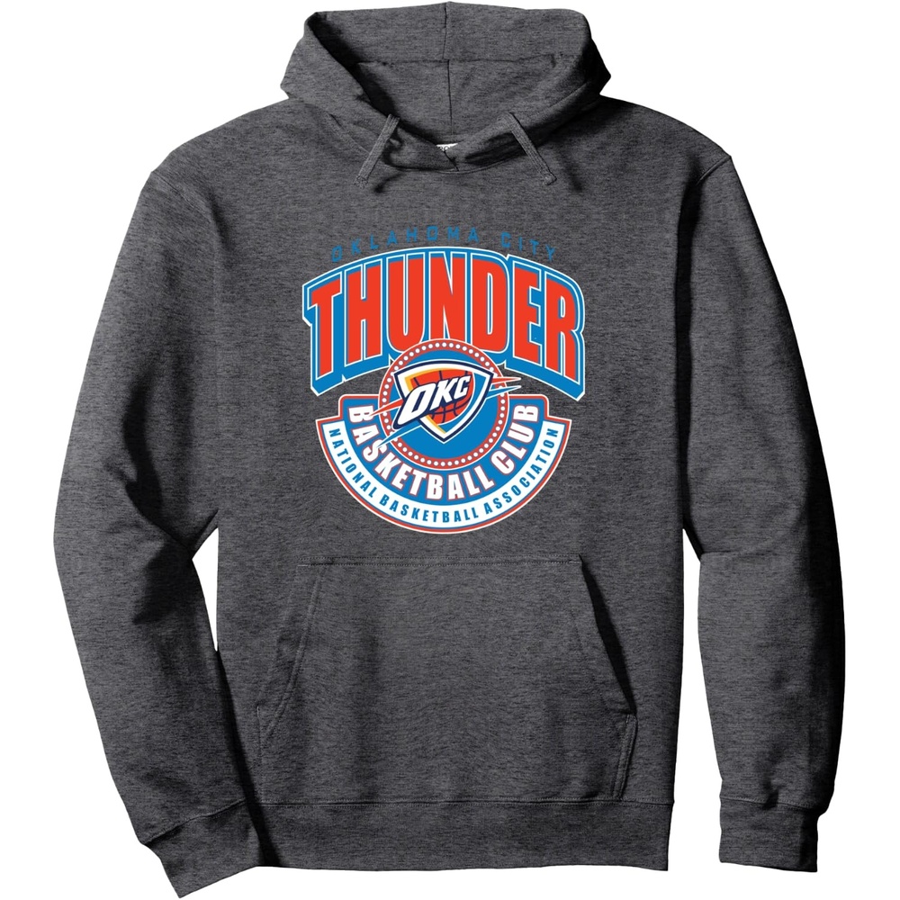 image:imageNBA Official Oklahoma City Thunder Hobby Pullover HoodieDark Heather Grey