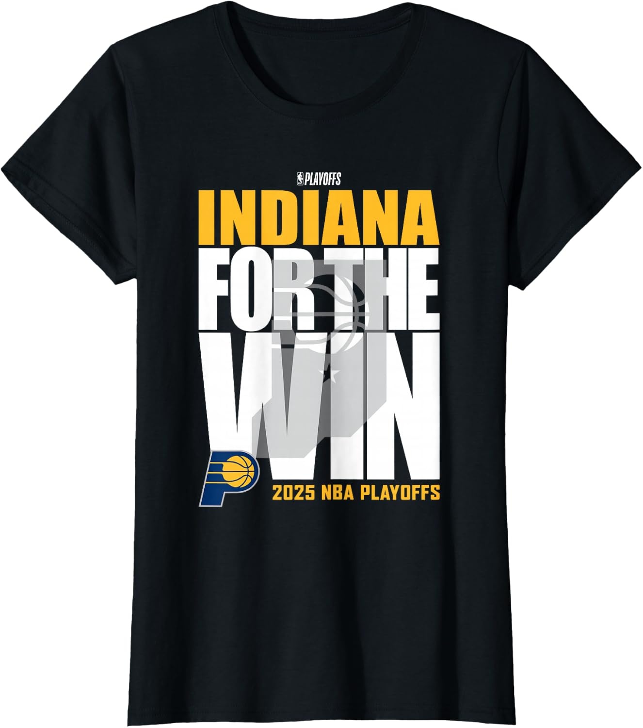 image:imageNBA Official Indiana Pacers for The Win 2025 Playoffs TShirtBlack