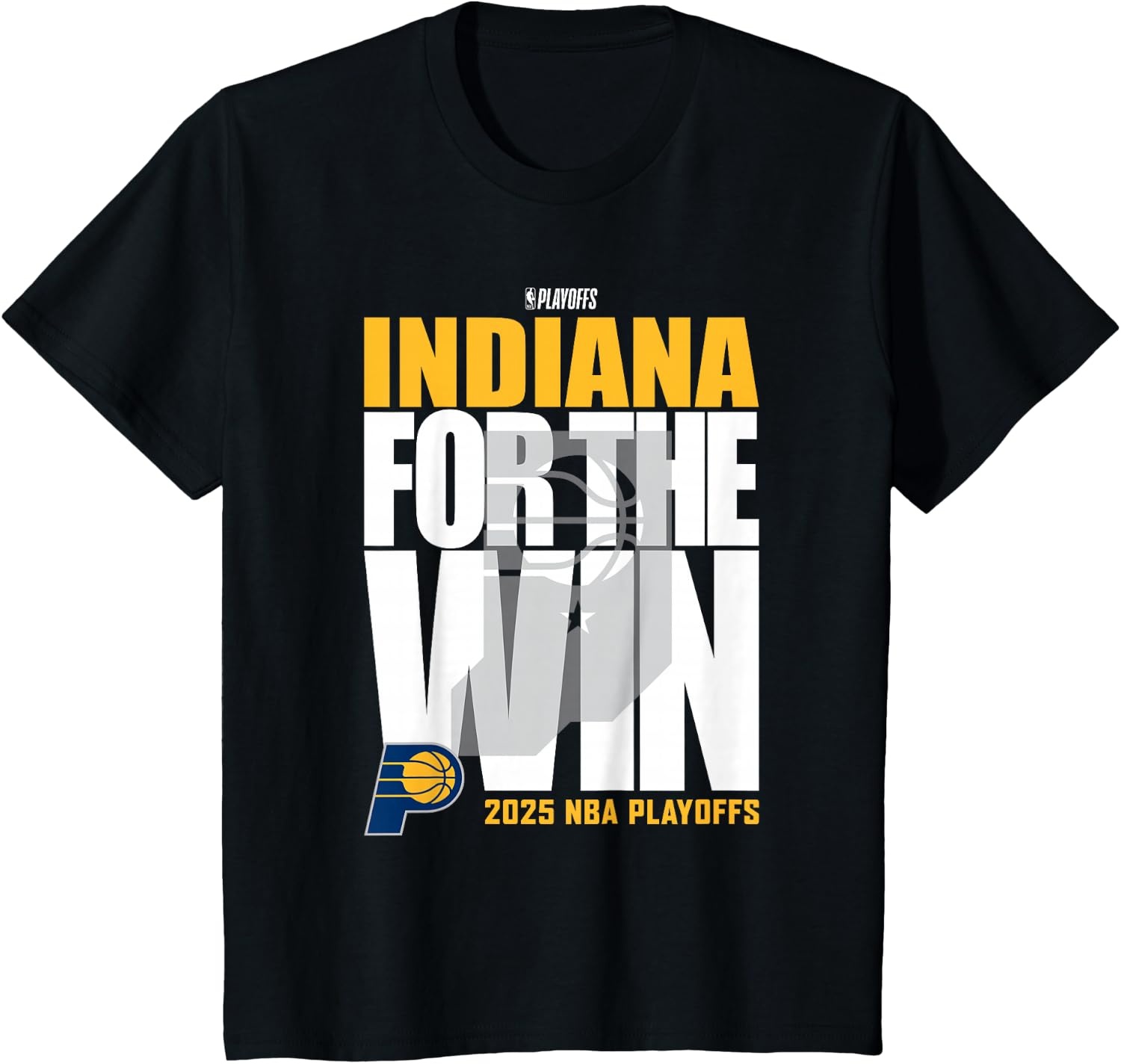 image:imageNBA Official Indiana Pacers for The Win 2025 Playoffs TShirtBlack