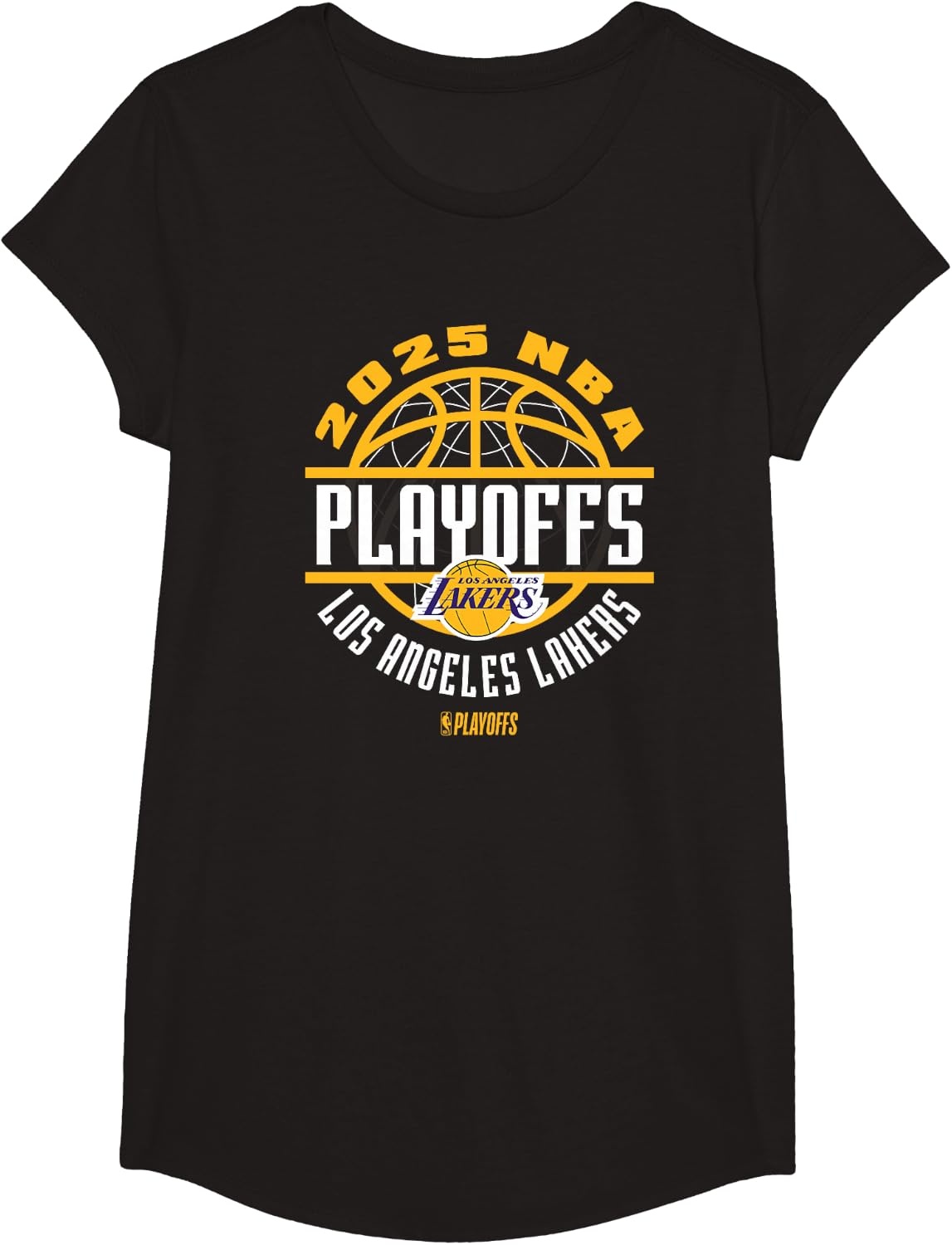 image:imageNBA Official Los Angeles Lakers 2025 Playoffs Game Time TShirtBlack